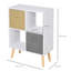 Sybil Freestanding 4 Cube Storage Cabinet Unit Bookcase w/ 2 Drawer