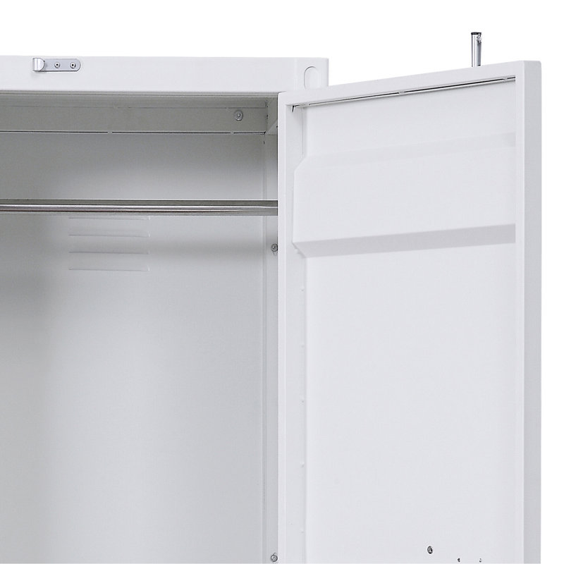 Blue Wardrobe With Full-Length Container Lock, H 67,5 po x l 20,5 po x P 22,5 po, Blanc