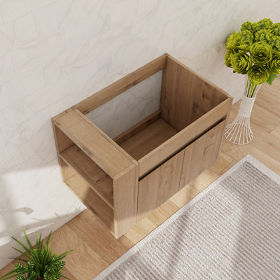 Base de meuble-lavabo mural 30 po avec 2 portes et 1 tablette latérale réglable