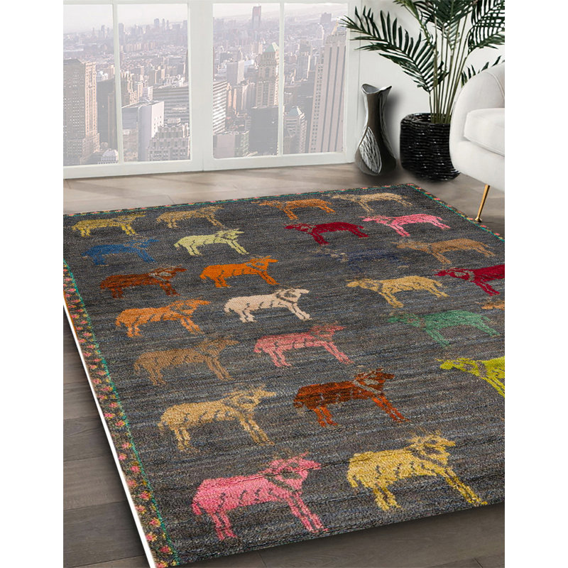 Abstract Indoor Rug, Square 6'