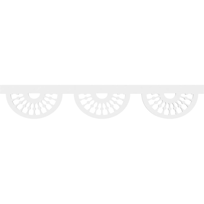 Garniture de courant architecturale à roulettes classic, H 8 po x L 48 po x P 0,63 po