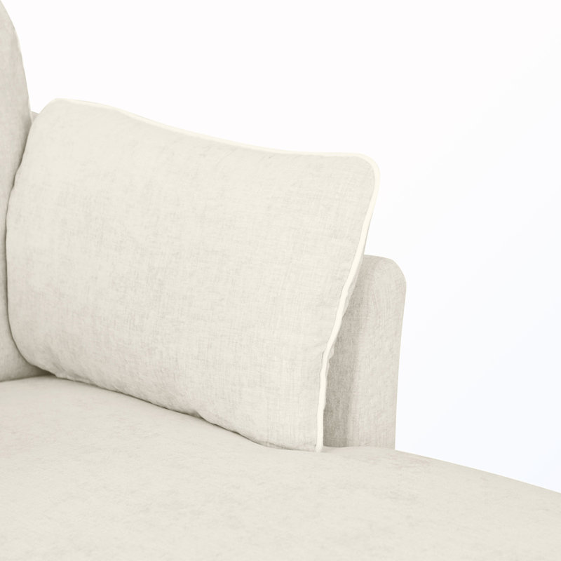 Chaise longue avec coussins, Beige