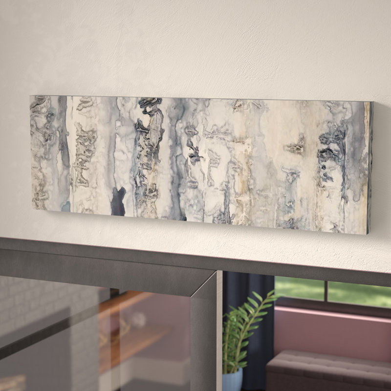 «Neutral Strata II» par Jennifer Goldberger, reproduction sur toile tendue, H 16 po x l 48 po x P 1,5 po