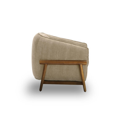 Fauteuil d'appoint en chenille recyclé Piedmont Olive