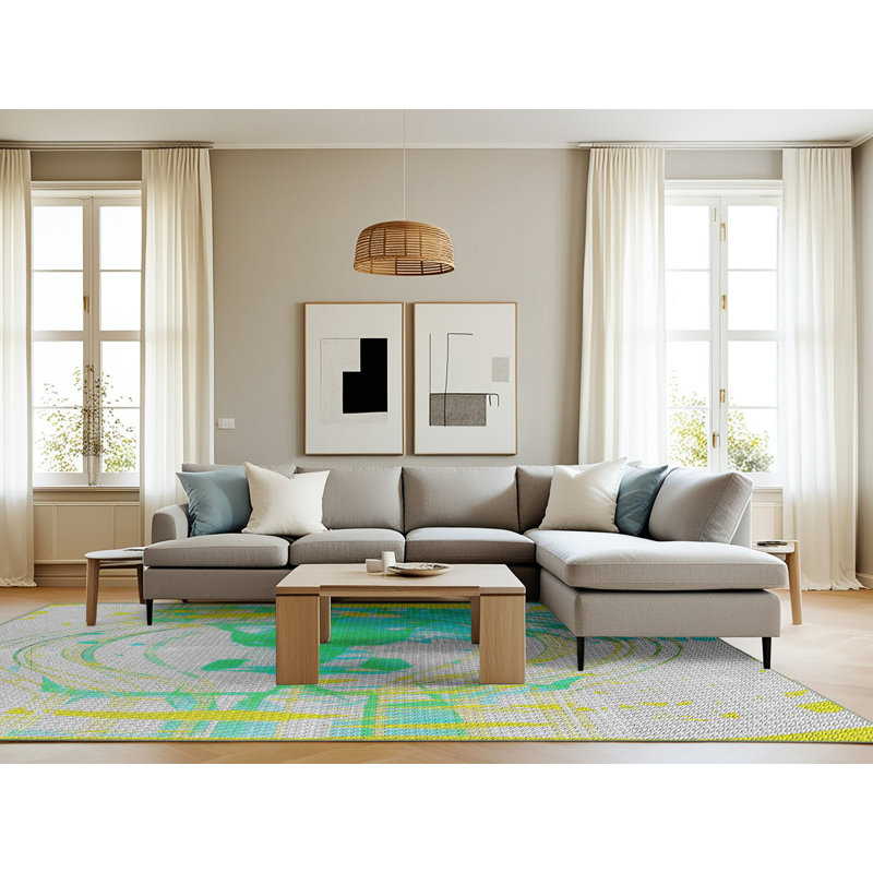 Geometric Indoor Rug, Rectangle 8' x 10'
