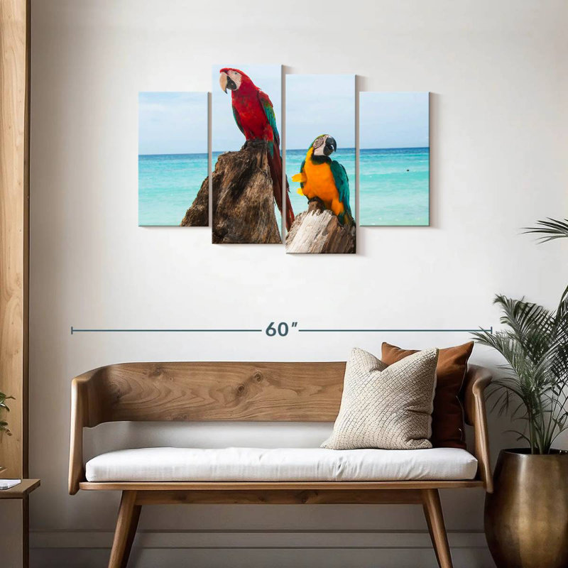 Brampt Resting Macaws, 27" H x 43" W