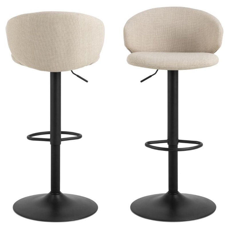 Saaba Swivel Upholstered Adjustable Height Counter Stool