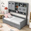 Lit de jour en bois avec couchette et armoire tout-en-un Westerville-530284827-530284824