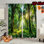 2Pcs Rideaux de lumière du soleil de la forêt, paysage imprimé, rideaux de fenêtre, forêt tropicale, paysage, passe-tringle, panneaux de rideaux pour salon, chambre à coucher, cuisine, décoration intérieure, protection de la vie privée
