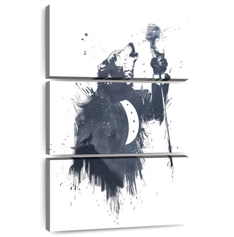 Brampt Wolf Song I, 57" H x 36" W