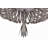 3-Light Slate Wood Beads Bowl Chandelier
