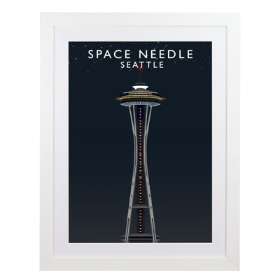 'Space Needle Night' 1 Piece Wall Art