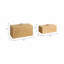 Sagebrook Home 2-Pieces Benin Suede Boxes With Stone Knob, Ivory