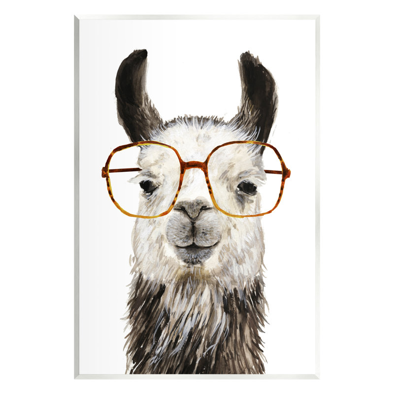 Au-573, giclée, lama, animaux de ferme, impression, H 15 po x l 10 po x P 0,5 po, Mdf