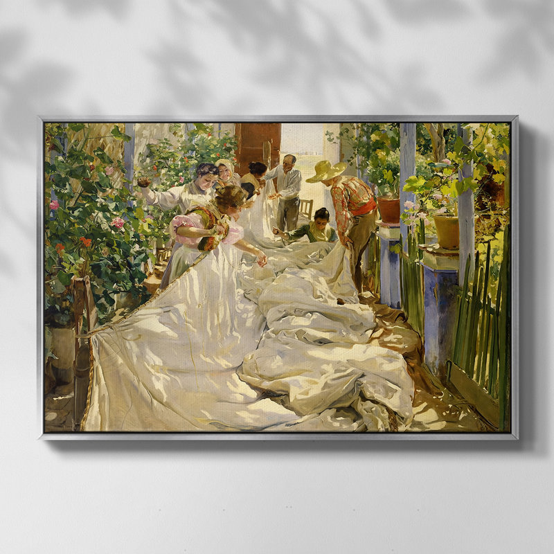 Toile tendue sur châssis tendue avec un collier John Eve, 26 x 40, Doré