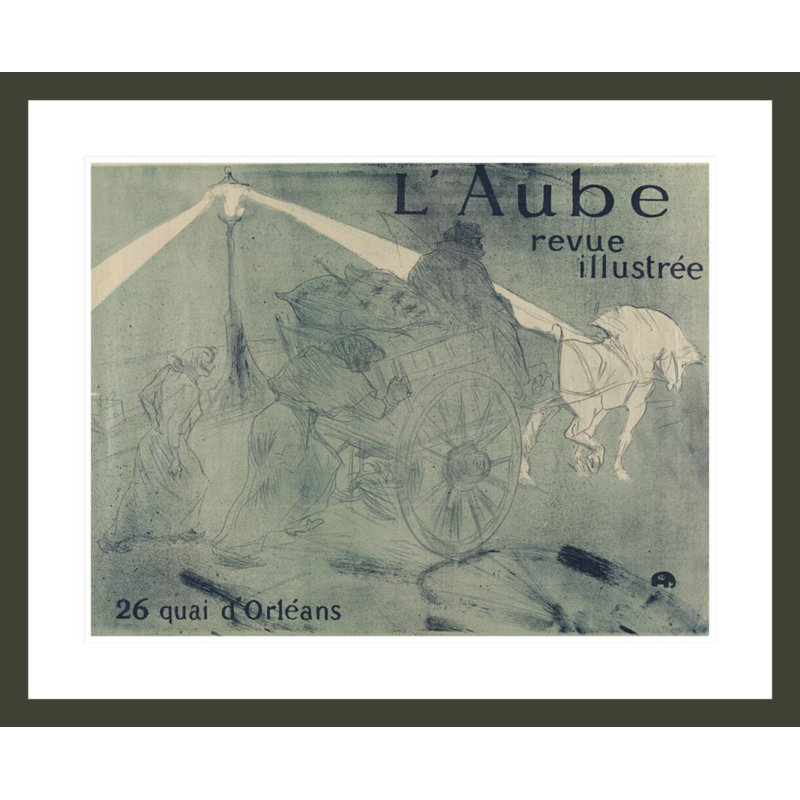 L’Aube (l'aube) par Henri de Toulouse-Lautrec, impression giclée encadrée, H 23,5 po x l 28,7 po