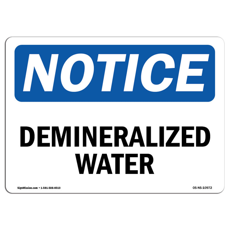 Panneau d'eau déminéralisée