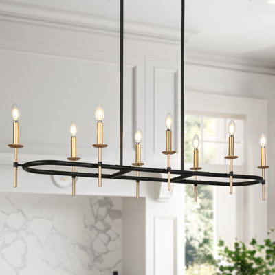 Justyce 8 - Suspension linéaire à intensité variable de 125 cm (49,2 po) pour îlot de cuisine