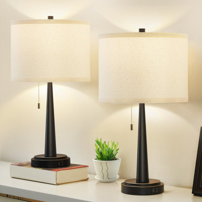 Lampe de table USB en métal Britta