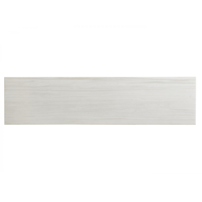 White Mahogany and Stone Transitional Console Table
