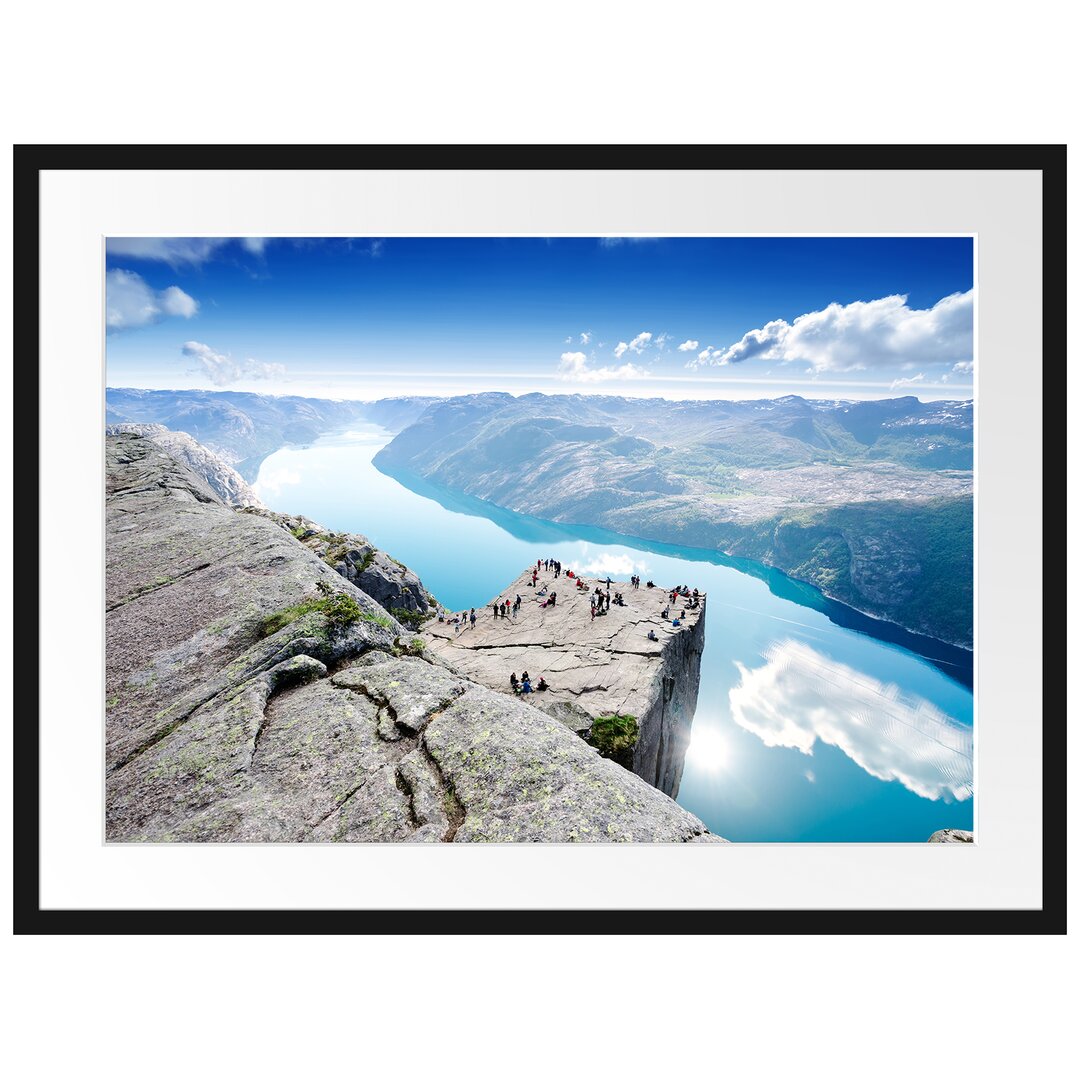 Gerahmtes Poster Preikestolen Lysefjord Norwegen