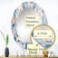 Rose et nuances de bleu - Miroir mural traditionnel ovale-1705714270