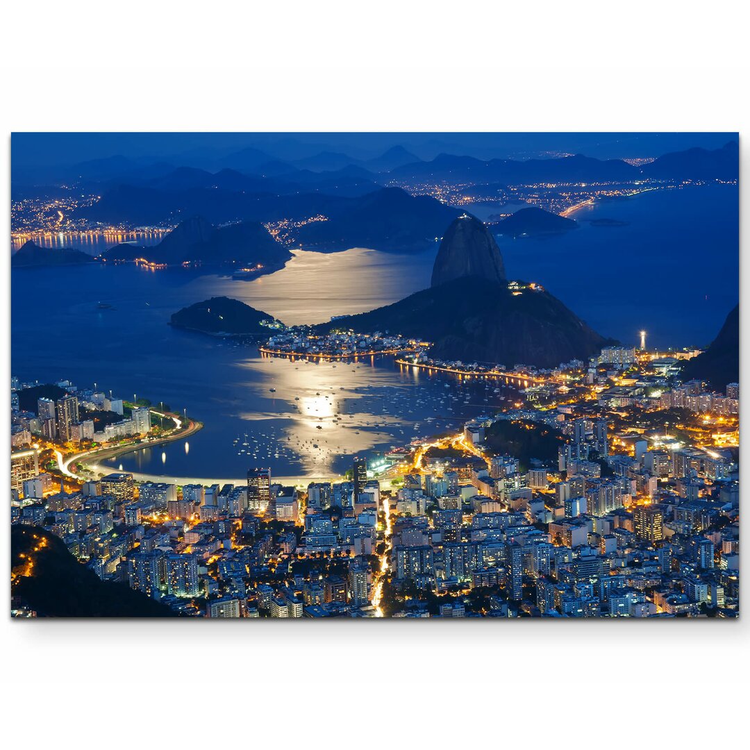 Leinwandbild Rio de Janeiro bei Nacht