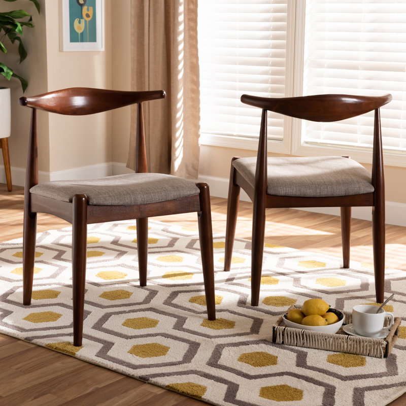44.96cm H Polyester Blend Upholstered Ladder Back Side Chair