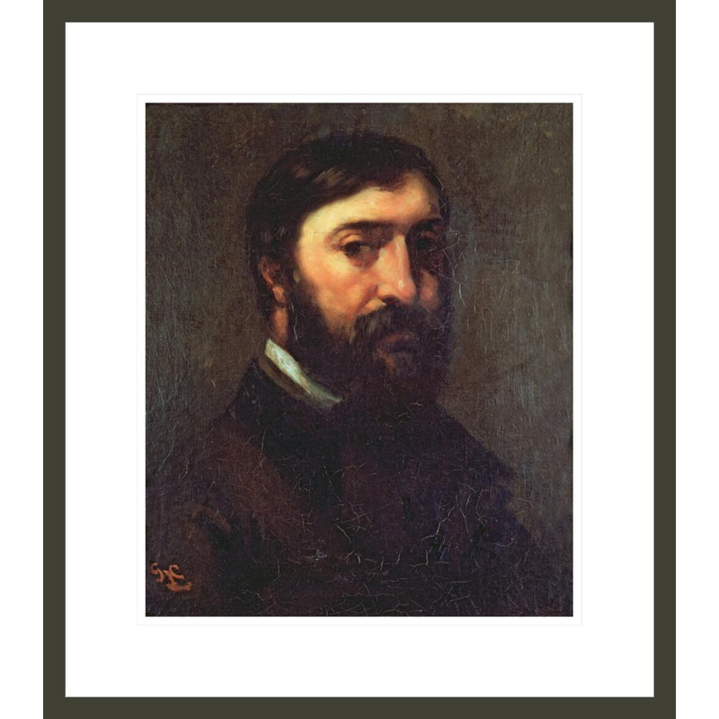 Portrait d'Urbain Cuenot (né en 1820) par Gustave Courbet, impression giclée encadrée, H 20,17 po x l 17,75 po