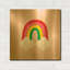 «Bright Rainbow II» par Ann Kelle, art mural en métal doré, 24 po x 24 po-133651436