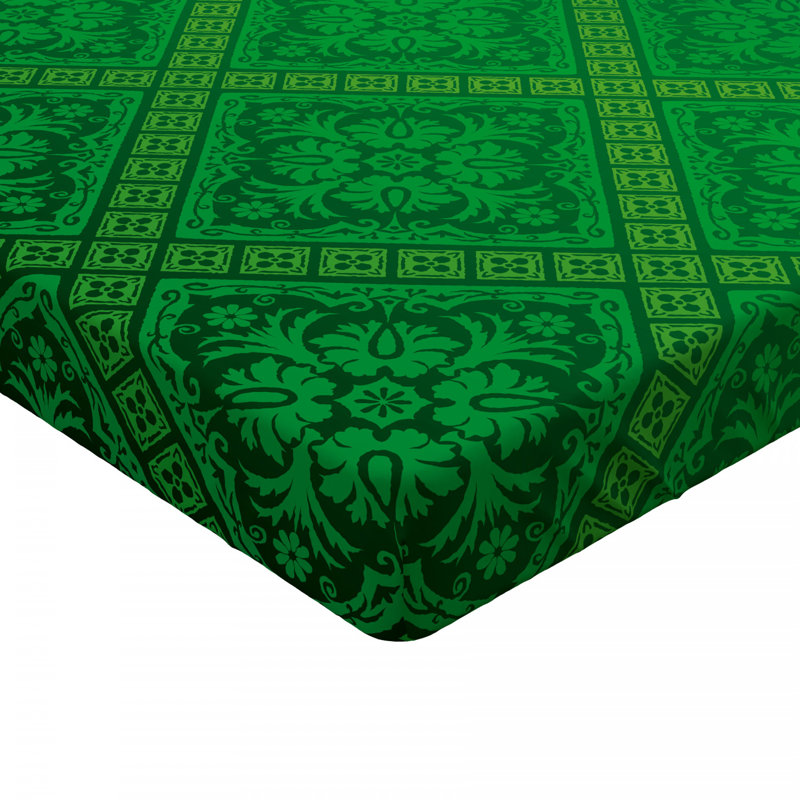 Microfiber Damask Fitted Sheet, Queen Fitted Sheet