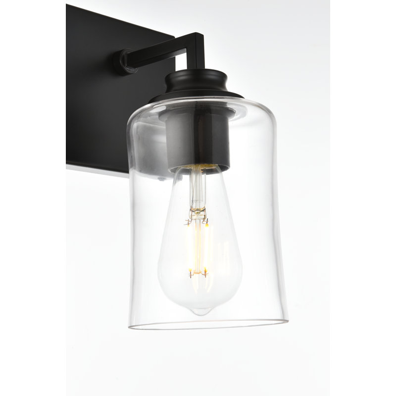 Telluride Dimmable Bath Sconce, Black, 2 Lights, 9" H x 14" W x 14" D