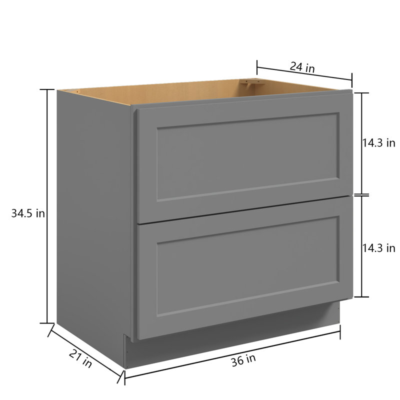 Armoire Homlux, H 34,5 po x l 36 po, Shaker Greystone