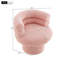 Fauteuil d'appoint en peluche rose peu encombrant, conception pivotante moderne pour la maison