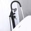 Robinet de baignoire autoportant avec finition noir mat - Deux poignées pour un réglage précis de la température Robinet de douche au sol 2,5 GPM-124583782