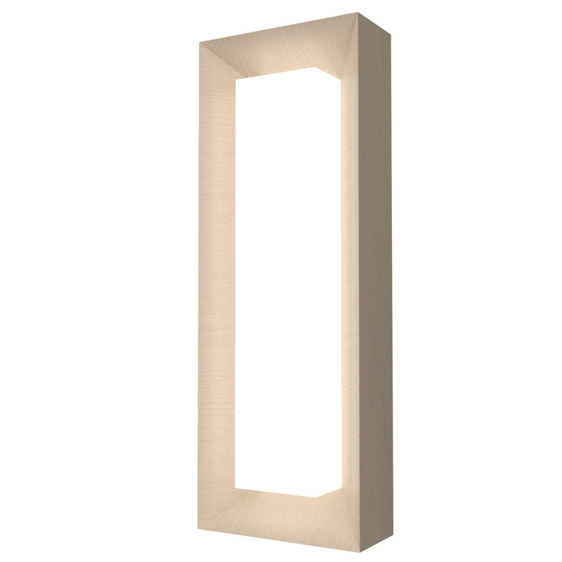 Applique murale encastrée 2 lumières Meio Squadro, Cappuccino biologique