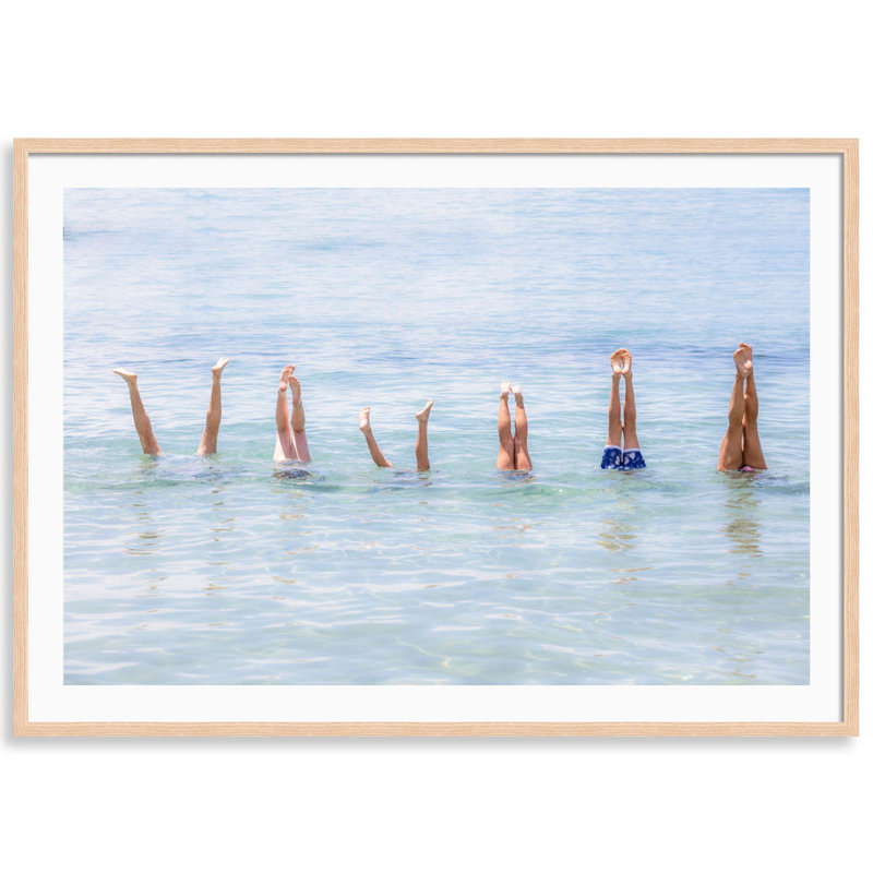 Bottoms Up Print by Carly Tabak, Natural Wood, 44" W x 31" H
