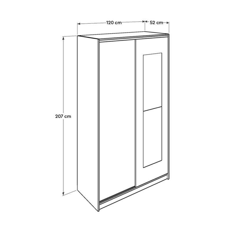 Armoire Gerling, H 47 po x l 81 po x P 20 po