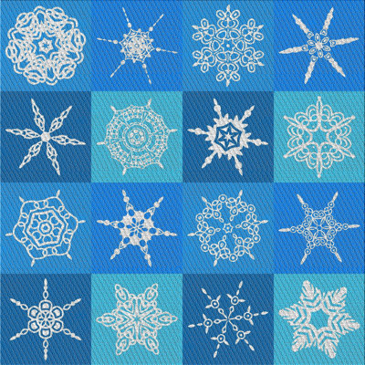 Bleu Spelman/Tapis décoratif blanc