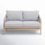 Causeuse d'extérieur en bois d'acacia avec coussins Mariliva-125995577