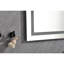 Miroir de salle de bain 84 po x 48 po à DEL, fixation murale, effet de brouillard, 3 lumières de couleur, gradation continue, verre Hd, aluminium, fonction de brouillard blanche de 84 po à 48 po, réglages, décoration