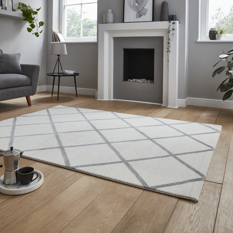 Estephany BRK35 (24371) Machine Made Area Rug Cream/Grey, Rectangle 160 x 220cm