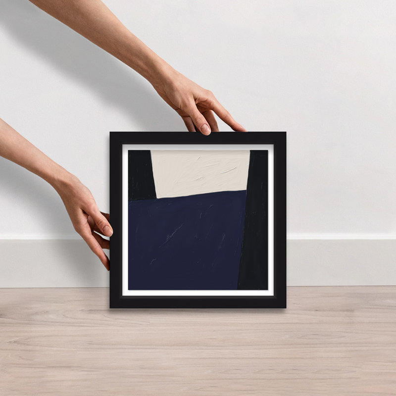 In Blue II Print by Oliver Gal, 21.5"H x 21.5"W, Black Shadowbox
