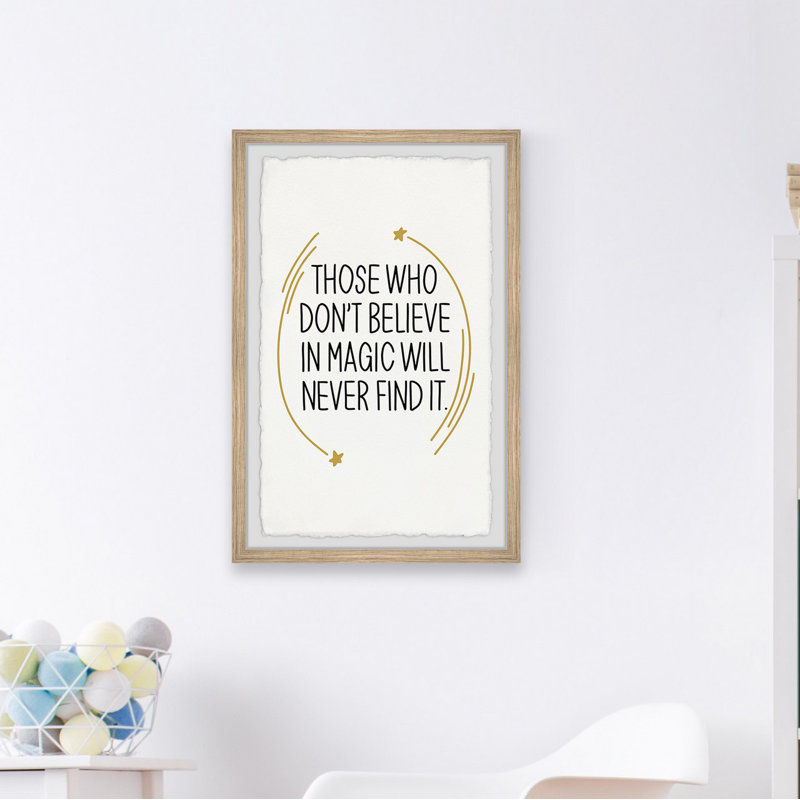 «Believe In Magic», reproduction encadrée, H 36 po x l 24 po x 1,5 po