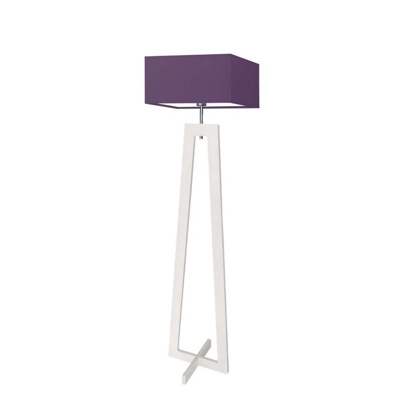 Tahoe 138cm Traditional Floor Lamp, Purple, White