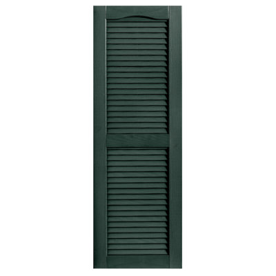 Cathedral Top Custom Open Louver Shutters Pair