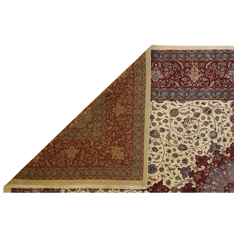 Global Rug One-of-a-Kind Hand-Knotted Kashan 14' x 20'8" Wool Area Rug