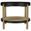 Table de bout ronde noire.
