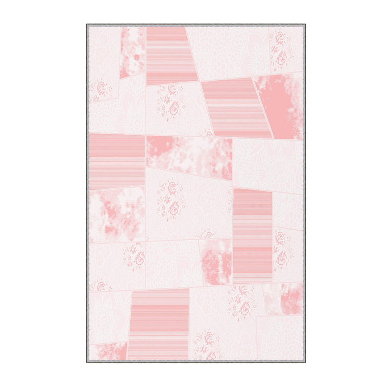 Stylish Hall Carpet, 2.6 x 6.6 Feet, 100% Polyester, 0.3 in Pile Height | Antibacterial, Non-Slip PVC Felt Dot Underside | 3D Digital Print, Machine Washable, Ideal for Entryway & Living Spaces