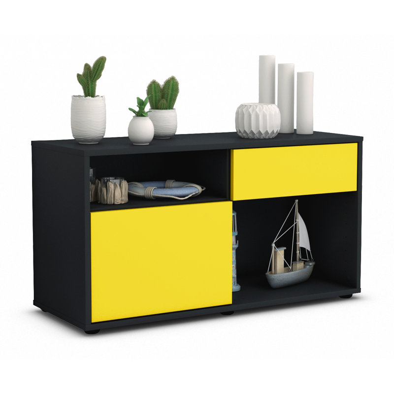 Elmer 1 - Drawer Chest of Drawers, Black / Yellow